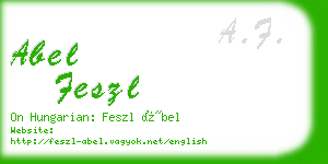 abel feszl business card